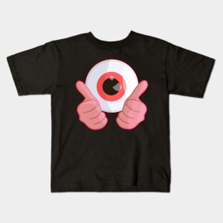 Thumbs up for eyes Red Kids T-Shirt